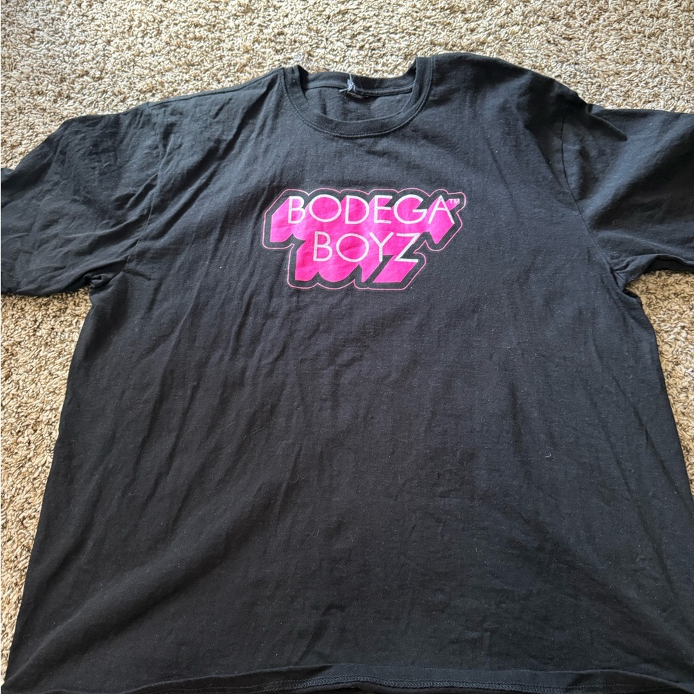 Hanes Black Tee with Pink Graphic